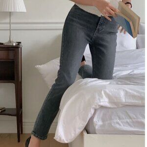 Cherrykoko Daily Slim Straight Dark Demin Jeans